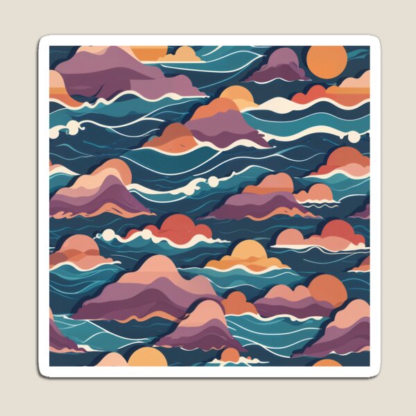 Item preview, Puesta de sol sobre las olas rompientes designed and sold by marshmelephant.