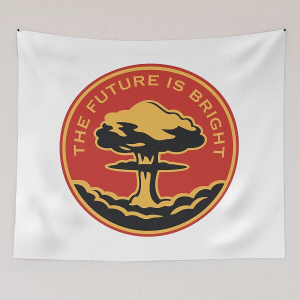 Item preview, Mushroom Cloud Poster – Apocalyptic Retro Style Design designed and sold by StickifyArt.