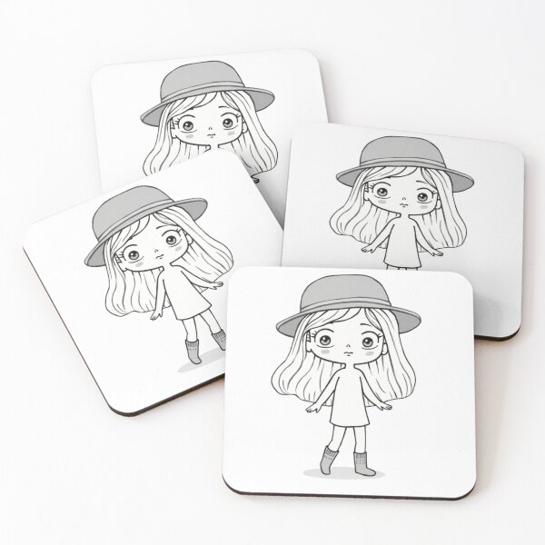 Item preview, Chic Girl in Hat – Minimalist Line Art Style designed and sold by Bareradesigns.