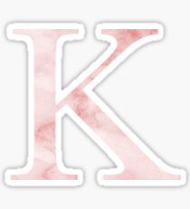 Pink Marble K Sticker