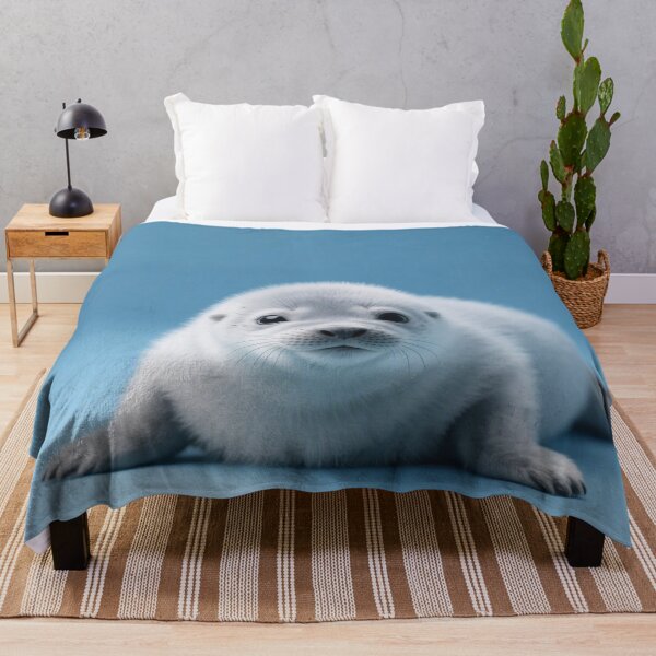 Item preview, seal, cute, modern, aesthetic, minimalist, blue, chubby, adorable designed and sold by SasiPen.
