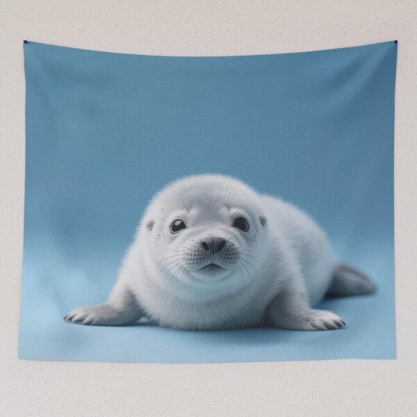 Item preview, seal, cute, modern, aesthetic, minimalist, blue, chubby, adorable designed and sold by SasiPen.