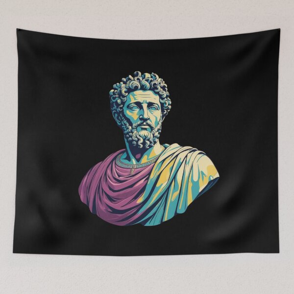Item preview, Stoicism Philosopher Marcus Aurelius Statue Artwork | Stoic Art | Stoic Wisdom designed and sold by LexaArtworks.