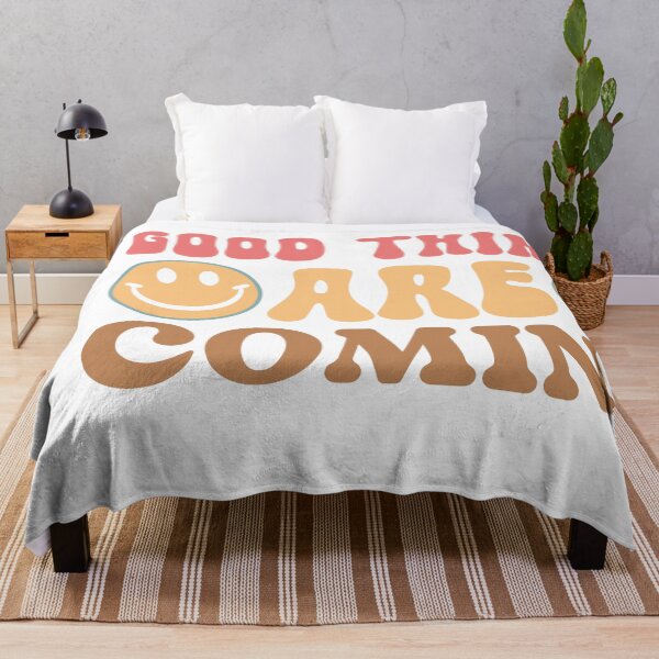 Item preview, Retro Good Things Are Coming – Vintage Positive Quote designed and sold by artcultreone.