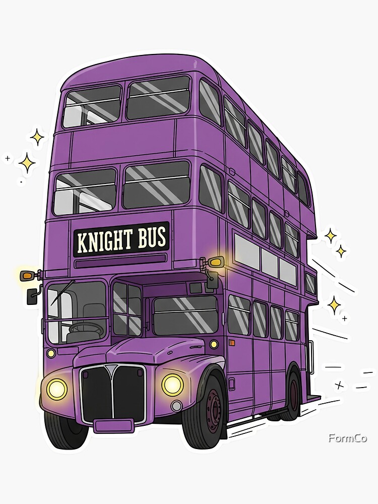 Knight Bus Sticker – Purple Triple-Decker Harry Potter-Inspired Design Sticker