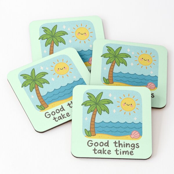 Item preview, Good Things Take Time Cute Beach Art designed and sold by graphicnew.