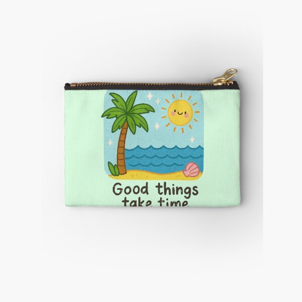 Item preview, Good Things Take Time Cute Beach Art designed and sold by graphicnew.