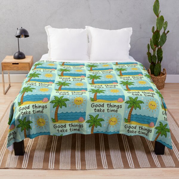 Item preview, Good Things Take Time Cute Beach Art designed and sold by graphicnew.
