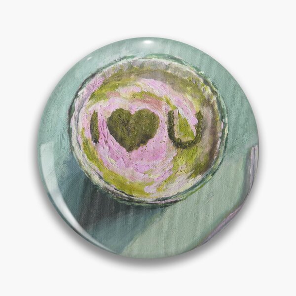 Item preview, Pink Green Matcha Love Tea Art Modern Still Life Breakfast Helthy designed and sold by kkjustpaint.