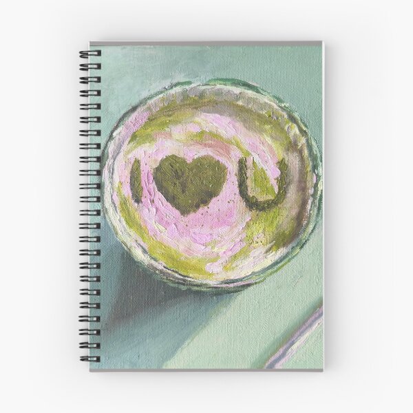 Item preview, Pink Green Matcha Love Tea Art Modern Still Life Breakfast Helthy designed and sold by kkjustpaint.