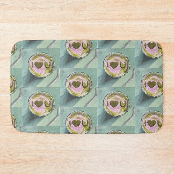 Item preview, Pink Green Matcha Love Tea Art Modern Still Life Breakfast Helthy designed and sold by kkjustpaint.
