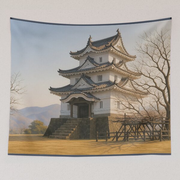 Item preview, The Uwajima Castle in Late Autumn designed and sold by Takeda-art.
