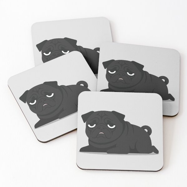 Item preview, Confused Funny Black Pug Expression designed and sold by crypthor.