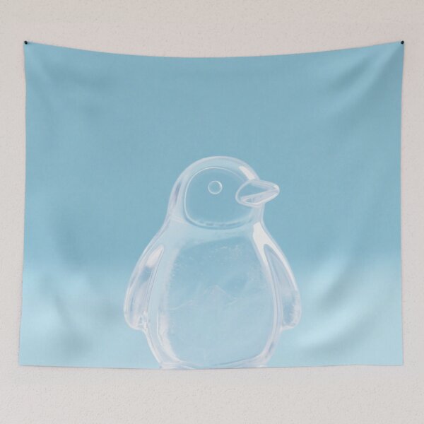 Item preview, penguin, cute, modern, aesthetic, minimalist, blue, chubby, adorable designed and sold by SasiPen.