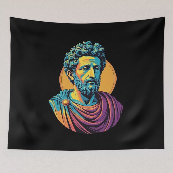 Item preview, Stoicism Philosopher Marcus Aurelius Statue Artwork | Stoic Art | Stoic Wisdom designed and sold by LexaArtworks.