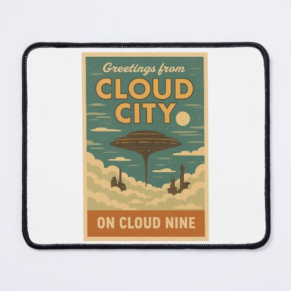 Item preview, Greetings from Cloud City – Retro Sci-Fi Travel Poster designed and sold by Lavoretty.