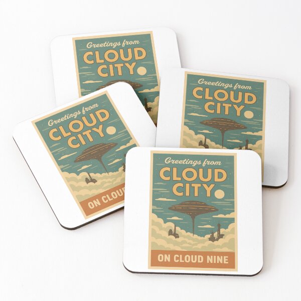 Item preview, Greetings from Cloud City – Retro Sci-Fi Travel Poster designed and sold by Lavoretty.