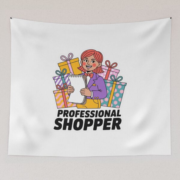 Item preview, Professional Shopper Woman Illustration designed and sold by ArtQueen777.