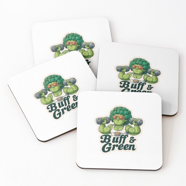 Item preview, Buff and Green Funny Fitness Sticker designed and sold by Blurbean.