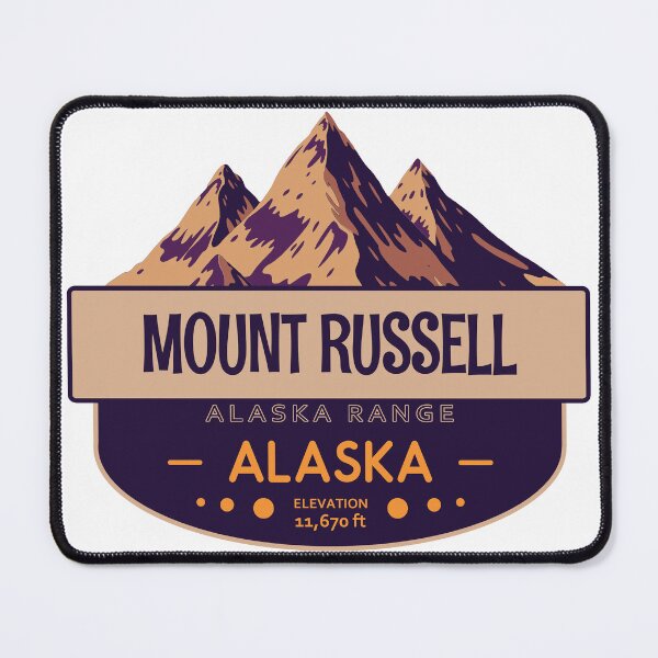 Item preview, Mount Russell, Alaska Range, Alaska, Mountain Badge designed and sold by Wanderful-roads.