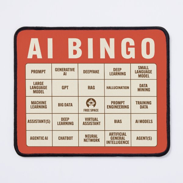Item preview, The AI Bingo Mouse Pad designed and sold by my-sanity.