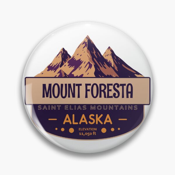 Item preview, Mount Foresta, Saint Elias Mountains, Alaska, Mountain Badge designed and sold by Wanderful-roads.