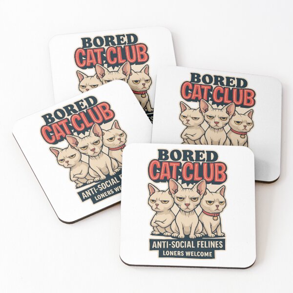 Item preview, Bored Cat Club – Anti-Social Felines Design for Introverts designed and sold by Dospart.