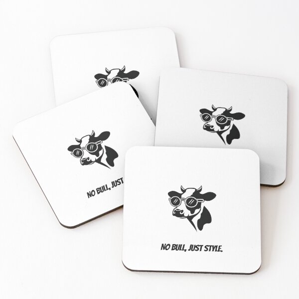 Item preview, Cool Cow Cartoon – No Bull Just Style Funny Animal Art designed and sold by Enea Kelo.