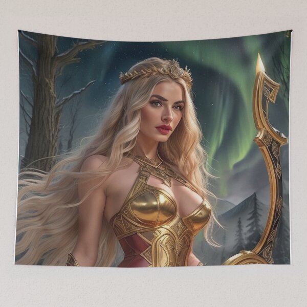 Item preview, Divine Warrior Goddess – Mythical Female Power Art designed and sold by MissSaylor.