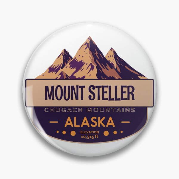Item preview, Mount Steller, Chugach Mountains, Alaska, Mountain Badge designed and sold by Wanderful-roads.