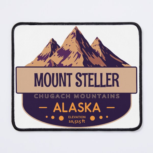 Item preview, Mount Steller, Chugach Mountains, Alaska, Mountain Badge designed and sold by Wanderful-roads.