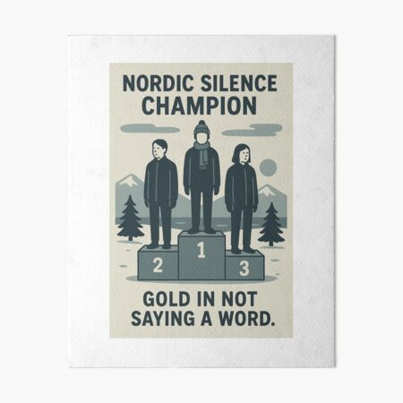 Item preview, Nordic Silence Champion – Funny Scandinavian Minimalist Design designed and sold by NordicSmile.