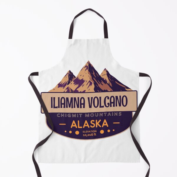Item preview, Iliamna Volcano, Chigmit Mountains, Alaska, Mountain Badge designed and sold by Wanderful-roads.