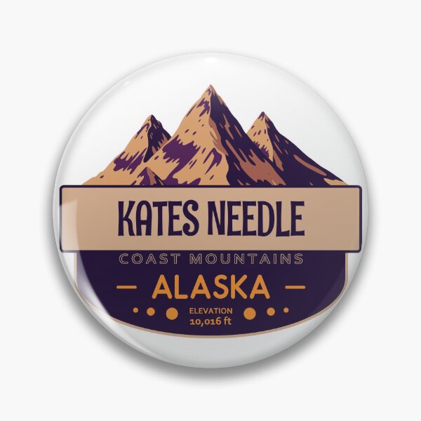 Item preview, Kates Needle, Coast Mountains, Alaska, Mountain Badge designed and sold by Wanderful-roads.