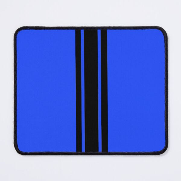 Item preview, Single Stripe with 2 Thick Pinstripes (Black On Neon Blue) designed and sold by Racing Stripes Only.