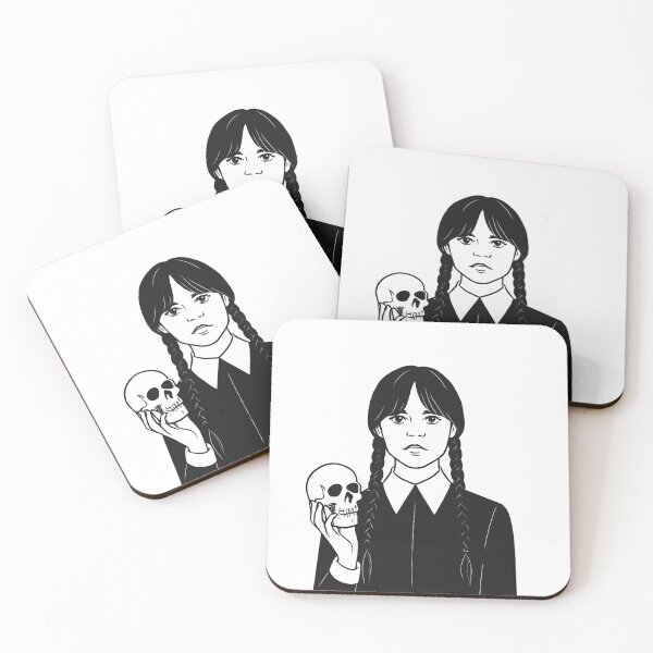 Item preview, Wednesday Addams Line Art – Minimalist Gothic Portrait | Fan Art Inspired by Netflix Series designed and sold by Outlined Era.