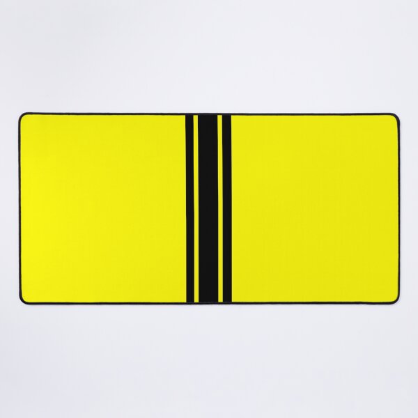 Item preview, Raya simple con dos rayas gruesas (negro sobre amarillo) designed and sold by Racing Stripes Only.