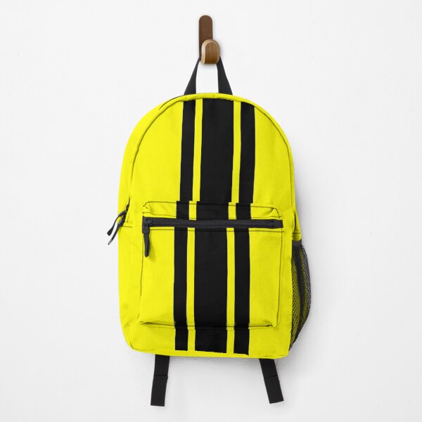 Item preview, Single Stripe with 2 Thick Pinstripes (Black On Yellow) designed and sold by Racing Stripes Only.