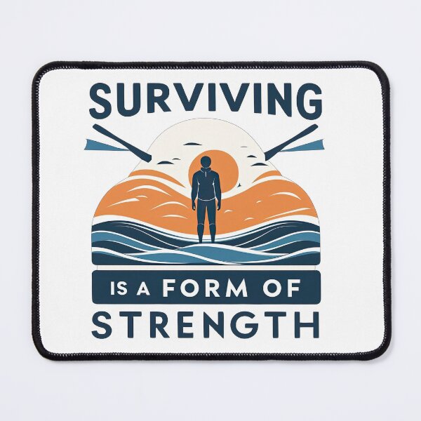 Item preview, Surviving Is Strength – Resilience Sun & Waves Illustration designed and sold by AstridOfficial.
