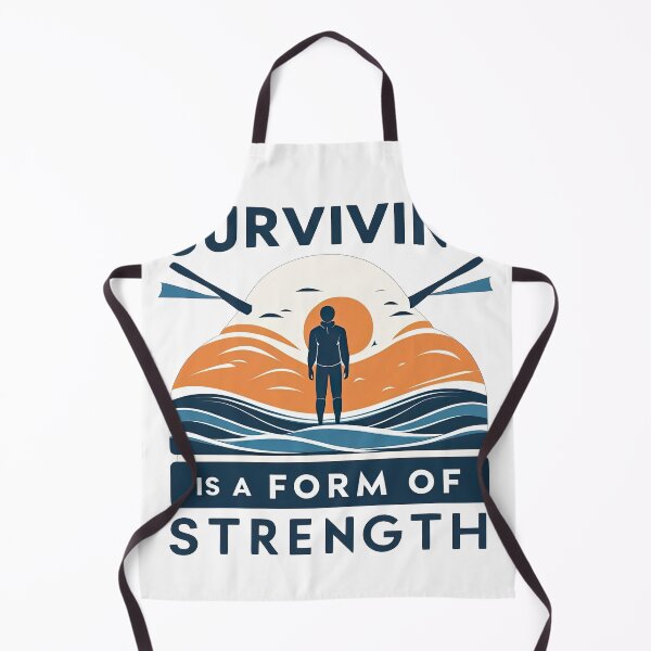 Item preview, Surviving Is Strength – Resilience Sun & Waves Illustration designed and sold by AstridOfficial.