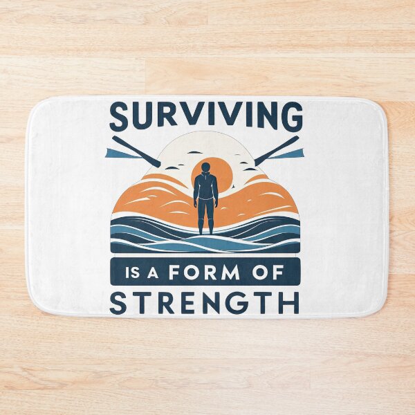 Item preview, Surviving Is Strength – Resilience Sun & Waves Illustration designed and sold by AstridOfficial.