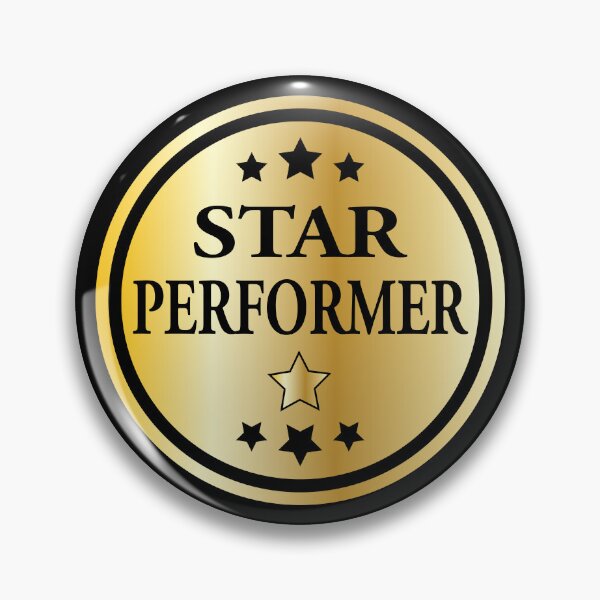 Item preview, Star Performer Gold Badge Company Award designed and sold by CreativeBridge.