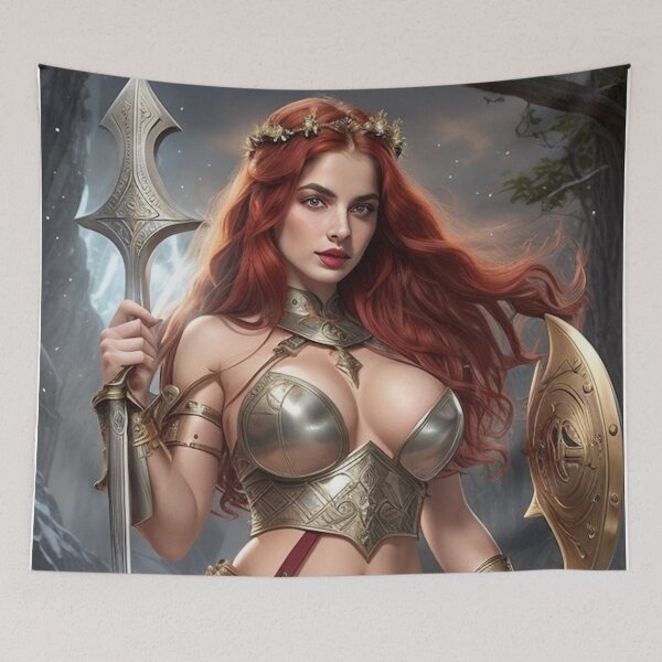 Item preview, Legendary Goddess Print – Spiritual Fantasy Warrior designed and sold by MissSaylor.