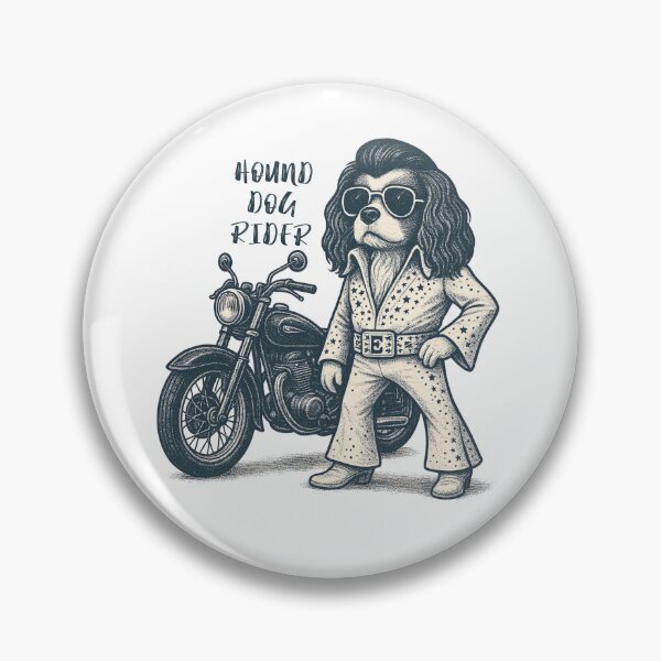 Item preview, Vintage Biker Dog in Disco Suit – Retro Motorcycle Illustration designed and sold by Sonchai Paladsai.