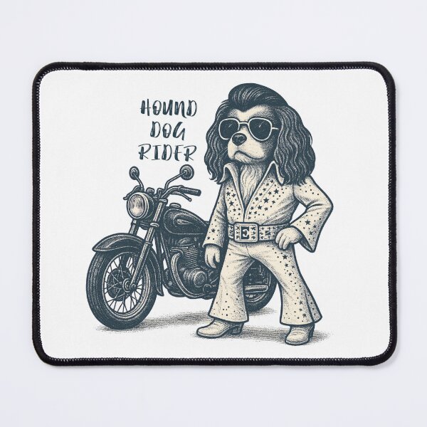 Item preview, Vintage Biker Dog in Disco Suit – Retro Motorcycle Illustration designed and sold by Sonchai Paladsai.