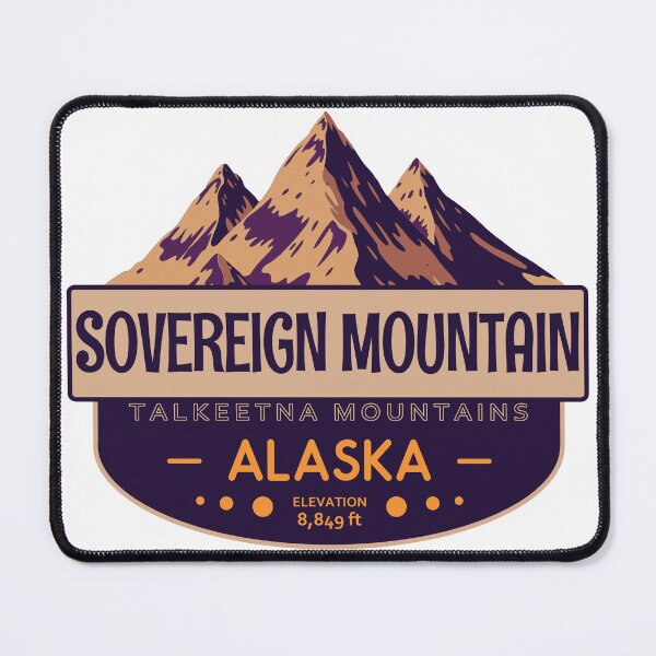 Item preview, Sovereign Mountain, Talkeetna Mountains, Alaska, Mountain Badge designed and sold by Wanderful-roads.