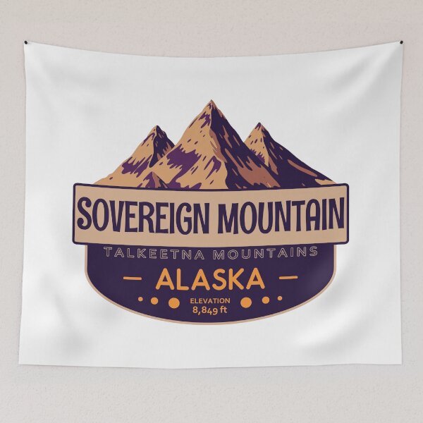 Item preview, Sovereign Mountain, Talkeetna Mountains, Alaska, Mountain Badge designed and sold by Wanderful-roads.