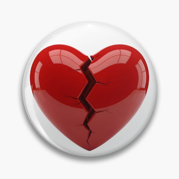 Item preview, Cracked Red Heart Symbol 3D designed and sold by AFernandesDSG.