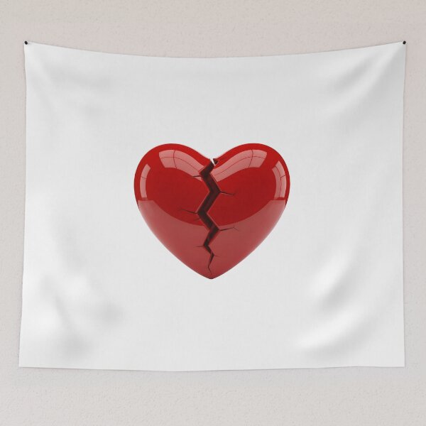 Item preview, Cracked Red Heart Symbol 3D designed and sold by AFernandesDSG.