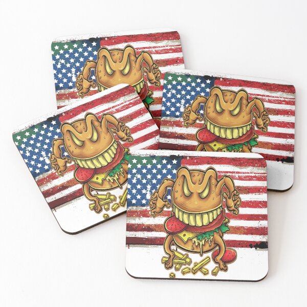 Item preview, USA American Flag Burger Foodie Hamburger  designed and sold by ProjectX23.